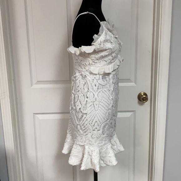 Angel Biba white lace sleevesless dress. Size large - Picture 2 of 14